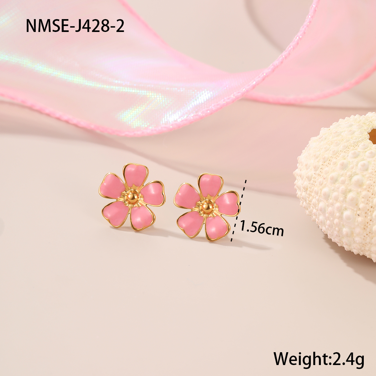 Boucle d'oreille violette NMSE-J428-2