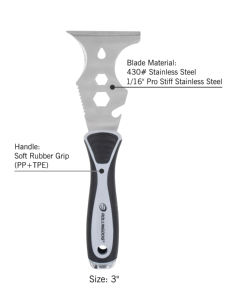 Rouleau à peinture multifonctionnel 12 en 1, nettoyeur, racloir, outil de peinture, <span class=keywords><strong>couteau</strong></span> à mastic, 3 ", 50019 - Product Image 2