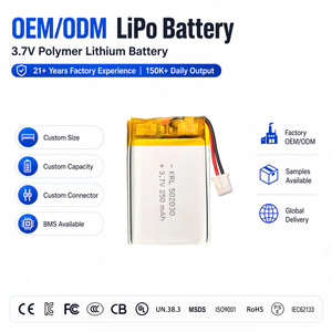 OEM Çin Fabrikası KC Sertifikalı lityum iyon 3.7V 502030 250mAh 290mAh 340mAh 500 Döngülü Kese Tipi Bataryalar Mükemmel Performans - Product Image 1