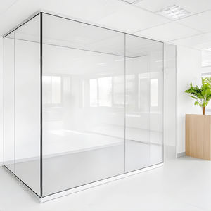 현대 파노라마 유리 파티션 프레임리스 스타일 사용자 정의 크기 강화 유리 사무실 인테리어 디자인 공간 최적화 - Product Image 1
