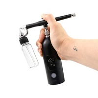 Aérographe professionnel haute pression sans entretien pour tatouage et peinture corporelle avec gâchette double action et écran LED