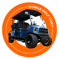 Kereta Golf Listrik Komas Berkualitas Tinggi 4 Kursi Warna Kustom LOGO Baterai Asam Timbal Jarak Tempuh 70-90km Kendaraan Wisata Bersertifikasi CE