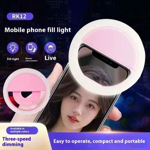 Anneau lumineux LED portable pour téléphone portable Mini anneau lumineux LED pour selfie Anneau lumineux rechargeable - Product Image 2
