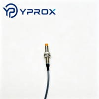 Sensor Proximitas Induktif NPN 3-Kawat Seri YPROX LJ8A M8 Kecerahan Tinggi Jarak Deteksi 1-2mm IP67 10-30V DC Berlapis Nikel