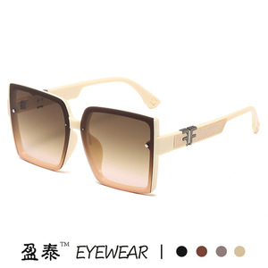 Yingtai Eyewear <b>Square</b> Frame <b>Sunglasses</b> UV400 Protection Plastic Metal Unisex Fashion Sunshades - Product Image 5