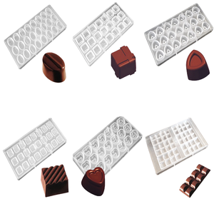 Juego de moldes para chocolate, 1 unidad, diferentes formas, plástico de calidad alimentaria, ecológico, marca Komason, herramientas para desmoldar fácilmente, modelo para pasteles - Product Image 1