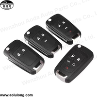 Coque de clé de voiture pliable à 3 boutons, étui de protection pour clé de véhicule Opel Chevrolet