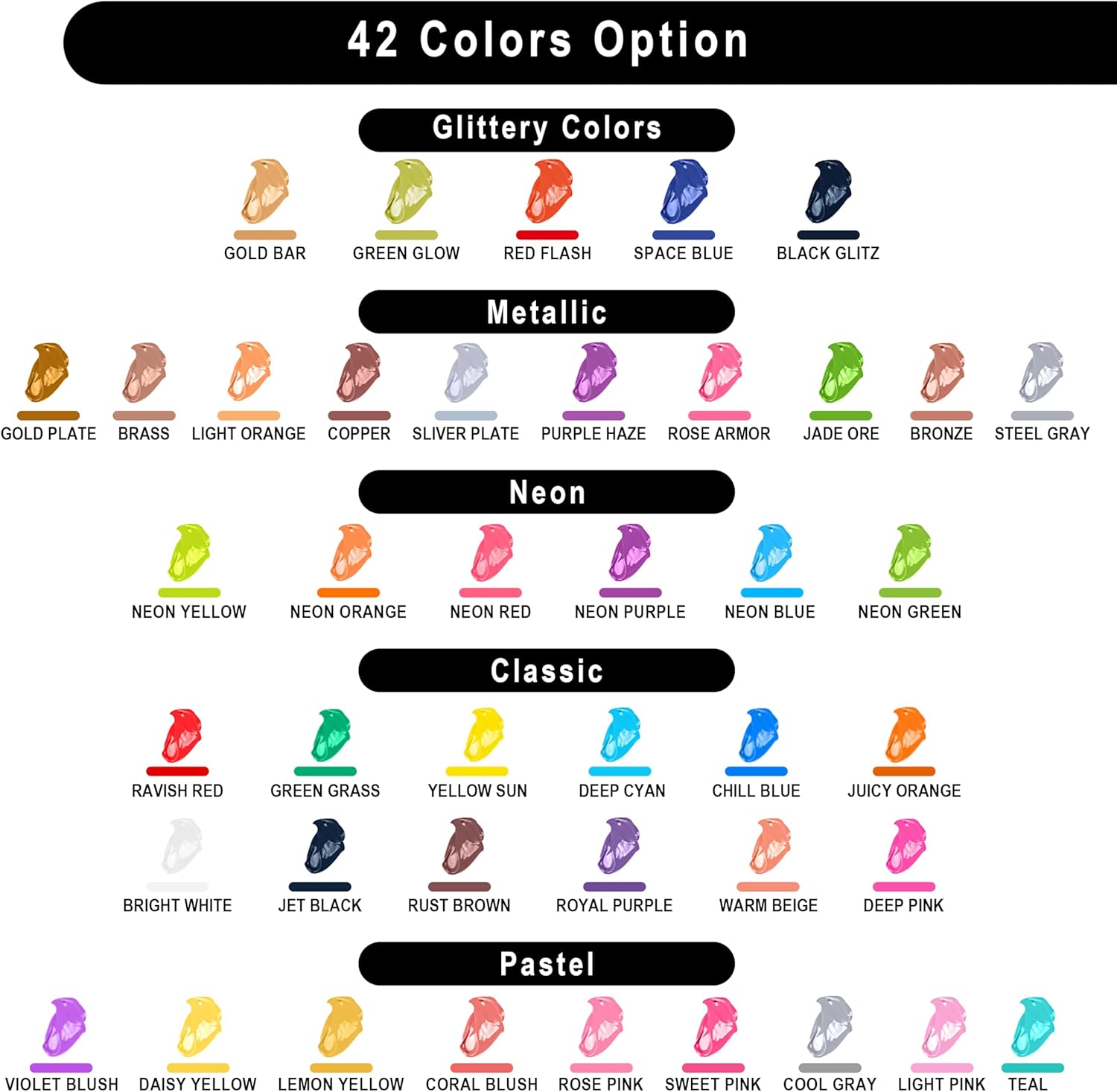 42 couleurs