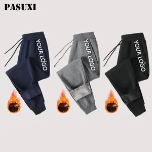 PASUXI Custom Warm And Cold Resistant Oversized In Winter Mens Pants High-Quality Fleece Thickened Warm Sweatpants For Men