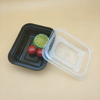 Wegwerp Pp-Voedselcontainer Voor Vers Fruit En Salade Met Transparant Deksel