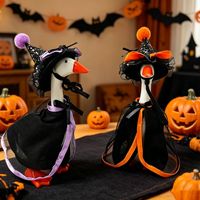 Costume d'Halloween pour oie de bureau de 7 pouces, cape de sorcière, tenue de fantôme, accessoires de déguisement pour poupée oie mignonne