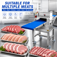 Machine à découper la viande fraîche de qualité supérieure avec roues pivotantes et cadre en acier inoxydable pour cuisines commerciales