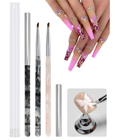 Triangle d'ongles peint stylo à ongles photothérapie bavure balayage brosse cristal porte-stylo Salon de manucure crochet spécifique stylo