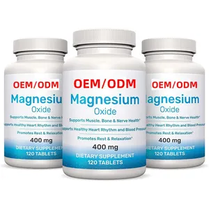 High Potency Supplement 400mg Magnesium Oxide for Immune Support Muscle Recovery Leg Cramps Relaxation