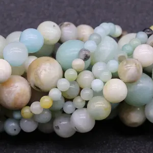 Natürliche stumpfe polnische matte Stein perlen für Schmuck herstellung Großhandel DIY Armband Halskette New Amazon Strand 15 "4mm 6mm 8mm