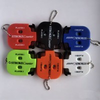 Contatore di Punteggio Mini Golf a Due Cifre STRUE, Durevole in ABS Nero con Portachiavi 5.5x5cm