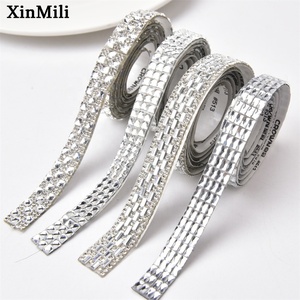 Miếng Dán Kim Cương Giả Hình Vuông Lấp Lánh Ruy Băng Kim Cương Băng Dính Pha Lê Tự Dính Miếng Đính Trang Trí Cho Trang Trí Nhà Xe Đám Cưới - Product Image 3