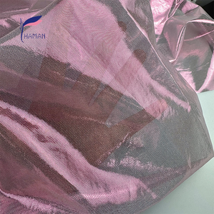 Bán buôn 100% <span class=keywords><strong>Polyester</strong></span> vải tùy chỉnh màu Laser mạ Vàng Lưới vải cho buổi tối ăn mặc túi trang trí hoặc như lót/rèm - Product Image 4