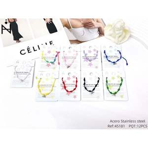 Stainless Steel Seven Star <b>Knot</b> Bracelet Set 12Pcs Fashion Jewelry Unisex Gift - Product Image 1