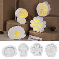 DM1246 Hérisson Champignon Gâteau Trèfle Forme Veilleuse Résine Silicone Moule Lampe Silhouette Ciment Gypse Plâtre Moules