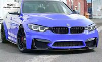 Juego de 5 Piezas de Labio Delantero Negro Brillante para BMW Serie 3 F80 M3 F82 M4 Estilo M P