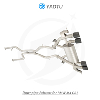 YT untuk BMW M4 G82 sistem knalpot Valvetronic, baja tahan karat kinerja tinggi