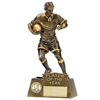 Trophée de rugby en métal durable pour sublimation, idéal pour les cadeaux promotionnels et les accueils lors de salons professionnels