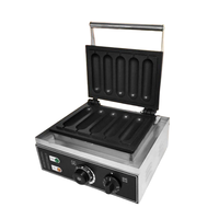 Machine à baguettes électrique commerciale à 5 trous, mini-machine à pain 1,5 kW 220 V, plaques antiadhésives, chaleur réglable pour la cuisine domestique