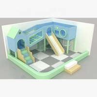 Perlengkapan Bermain lembut dalam ruangan anak, peralatan trampolin kolam renang bola besar dan meluncur untuk anak-anak