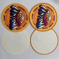 Écussons ronds tissés personnalisés, logo coloré, nom, écussons thermocollants, tissu tissé, écussons à transfert thermique pour vêtements