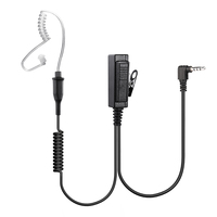 Écouteur à tube acoustique à 1 fil, radio bidirectionnelle, écouteur espion avec interface 3.5mm talkie-walkie