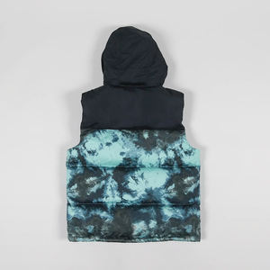 Gilet matelassé à capuche décontracté pour homme avec logo personnalisé, imprimé tie-dye, <span class=keywords><strong>sans</strong></span> <span class=keywords><strong>manches</strong></span>, veste en duvet, chapeau amovible - Product Image 2