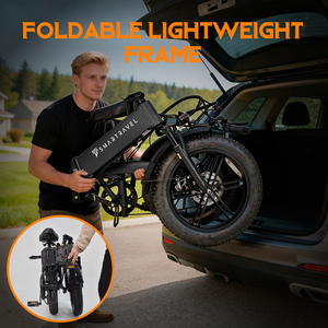 Bicicleta Eléctrica Plegable Smartravel de 20 Pulgadas con Cuadro de Aleación de Aluminio, Frenos de Disco, 7 Velocidades, Bicicleta Urbana con Horquilla de Suspensión - Product Image 6