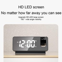 Horloges de projecteur personnalisées OEM Laser numérique Portable à double alarme Led avec projection enfants Snooze horloge numérique