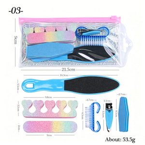 6 in 1 Manicure Pedicure Kit Portable <strong>Nail</strong> Care Tools Set with <strong>Nail</strong> File Buffer Cuticle Pusher <strong>Foot</strong> Callus Remover <strong>Nail</strong> <strong>Clipper</strong> - Product Image 5