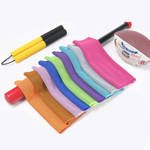 Circular 1PC Sport Fitness Gym Towel Quick-Drying with Silicone <b>Wrap</b> <b>Beach</b> Accessory Cold Cooling Effect Made Cotton - Product Image 4