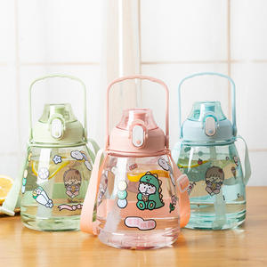 <span class=keywords><strong>Tik</strong></span> <span class=keywords><strong>tok</strong></span>-botella <span class=keywords><strong>de</strong></span> agua <span class=keywords><strong>de</strong></span> plástico transparente con diseño personalizado para gimnasio, botella deportiva <span class=keywords><strong>de</strong></span> boca ancha con pajita, 38oz - Product Image 1