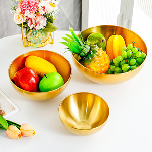 Frutero Dorado con Base para Decoración del Hogar y Servir Aperitivos, Color Sólido, Diseño de Alta Gama - Product Image 3