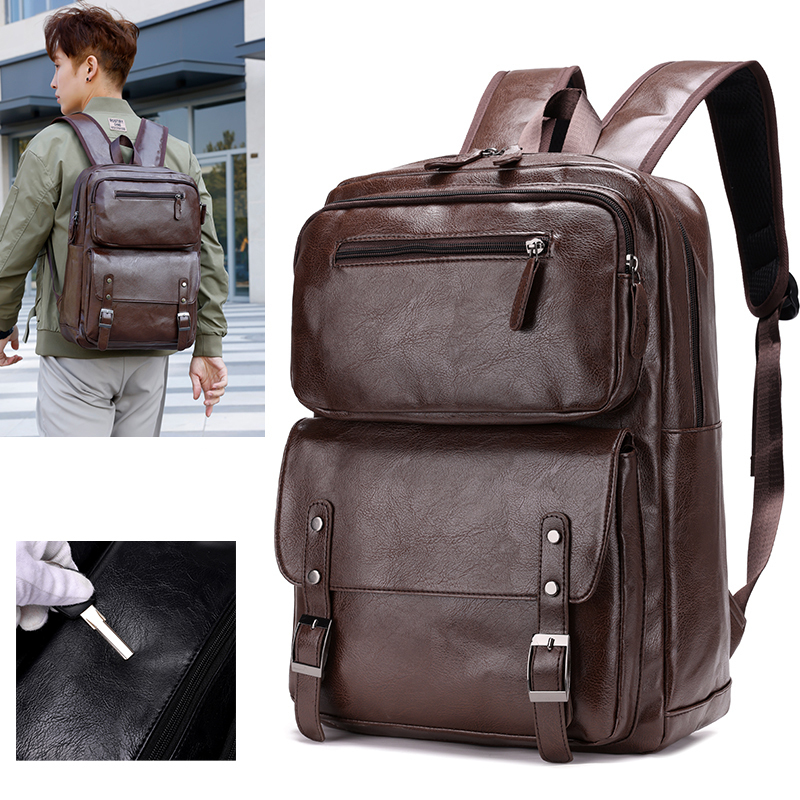 Waterproof Men s PU Backpack Casual