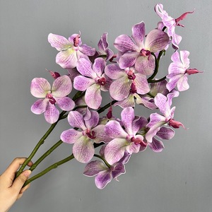 Orquídea Artificial <span class=keywords><strong>de</strong></span> 7 Cabezas con Tacto Realista, Modelo HH-71111, <span class=keywords><strong>de</strong></span> Plástico, para Decoración <span class=keywords><strong>de</strong></span> Bodas y Hogar, Hecha en China - Product Image 4