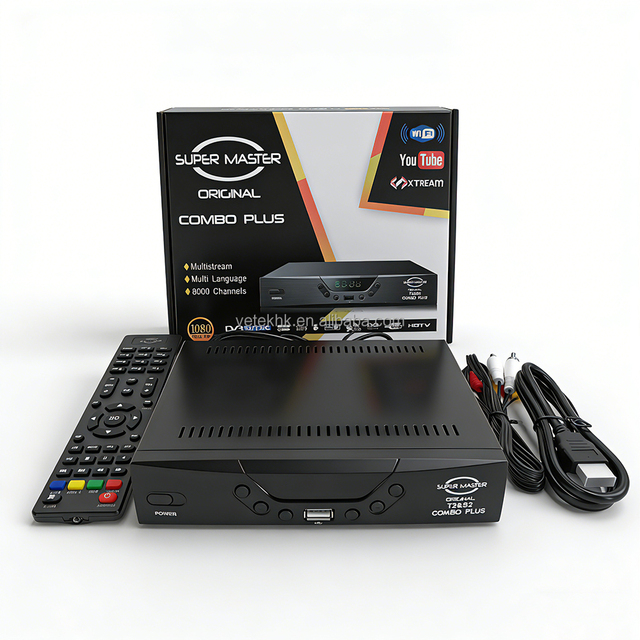 HD Digital DVB S2 Satellite Receiver Master S1000 Set Top Box Decoder T2S2 Combo Plastic Metal 1080P WiFi Support 12 Months
