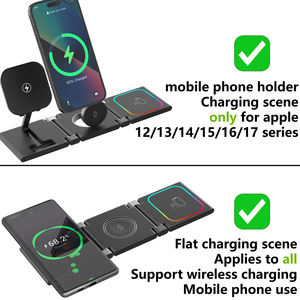 Cargador Inalámbrico 2026 con Luz LED UltraCharge Pro, Base de Carga Magnética 3 en 1 para iPhone y Galaxy - Product Image 1