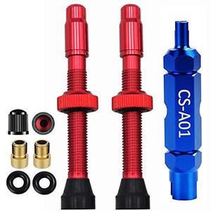 ชุดวาล์วยาง CNC สำหรับจักรยาน40มม. 9ชิ้นชุดบอดี้วาล์วสุญญากาศ - Product Image 1