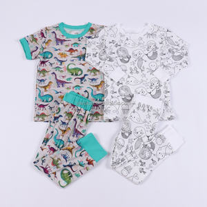 Wholesale Kid Bamboo Pajamas Set Eco Friendly Toddler Long Sleeve Sleep <strong>Wear</strong> Children Unisex Kids <strong>Boys</strong> <strong>Girls</strong> <strong>Clothes</strong> - Product Image 3
