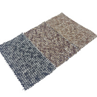 Tissu fantaisie en laine/polyester jacquard tissé brossé à chevrons pour vêtements, vente en gros, fabricant de tissus 3787