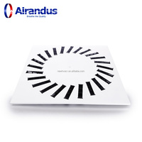 NOUVEAU Diffuseur de plafond carré HVACR SD-CA avec joint d'étanchéité sans fuite, construction durable, design industriel pour systèmes CVC d'entrepôt