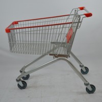 Chariot de courses pliable robuste avec cadre en acier, revêtement en poudre de zinc, conception étanche et roues en PU de 5 pouces – Achat pratique