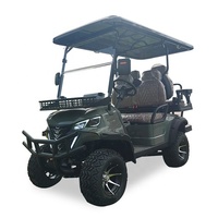Bus de tourisme tout-terrain 4x4 et voiturette de golf électrique 4 places