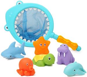 Juego <span class=keywords><strong>de</strong></span> Pesca para Niños, 7 Piezas, Juguetes <span class=keywords><strong>de</strong></span> Plástico para Baño, <span class=keywords><strong>Cambian</strong></span> <span class=keywords><strong>de</strong></span> <span class=keywords><strong>Color</strong></span>, con Red <span class=keywords><strong>de</strong></span> Pesca - Product Image 1