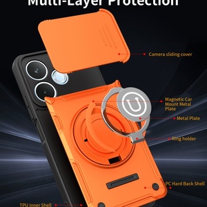 Coque de téléphone antichoc à chargement magnétique sans fil avec protection d'objectif coulissant anti-chute, modèle 2026, pour <span class=keywords><strong>HONOR</strong></span> 600 LITE - Product Image 3